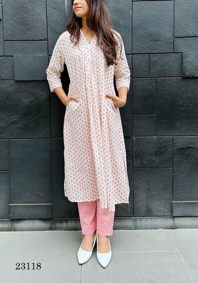 Indira 23118 Printed Kurti With Bottom Collection
